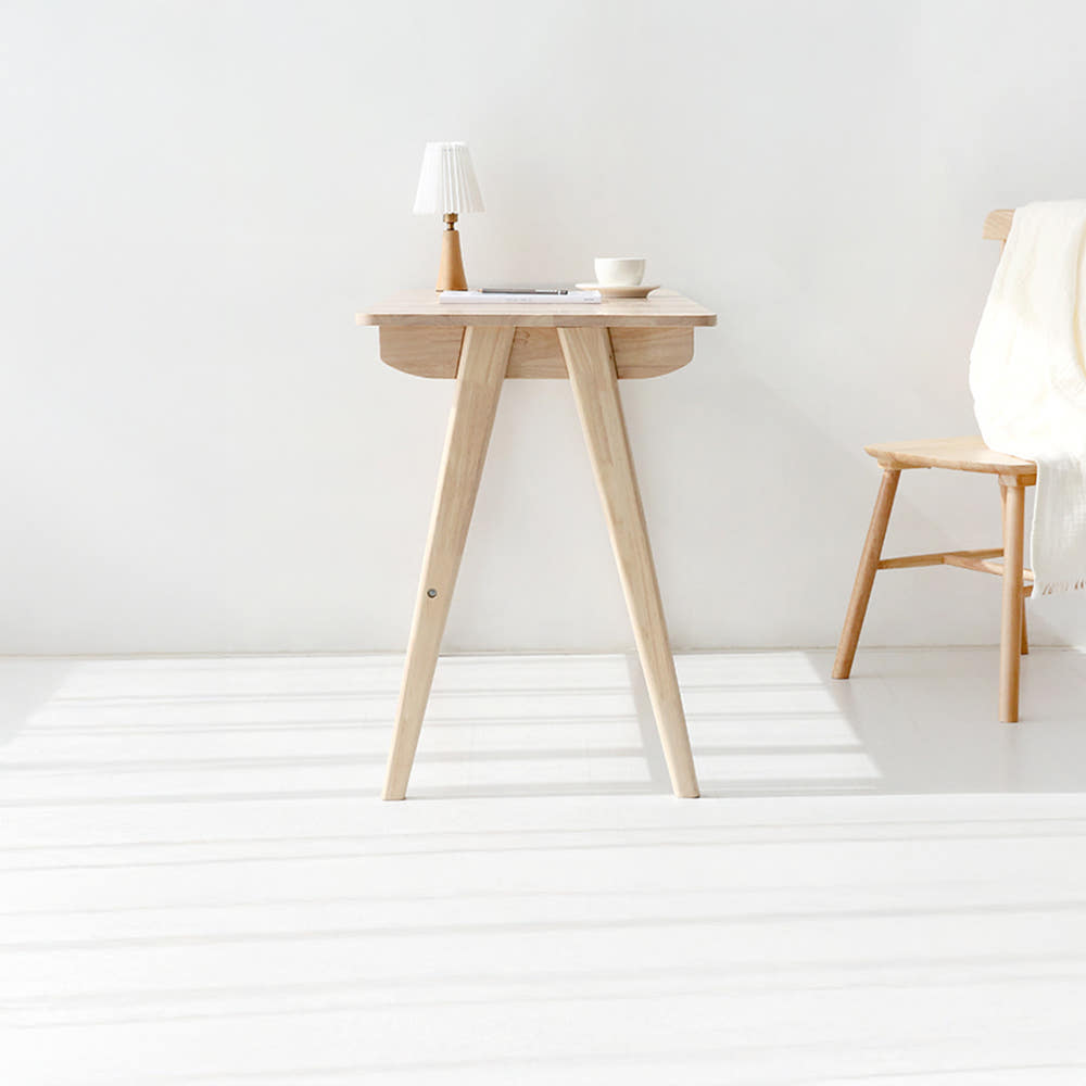 ENITO 원목책상 12055 고무나무 1200x550mm, 내추럴 - 상세 이미지 2