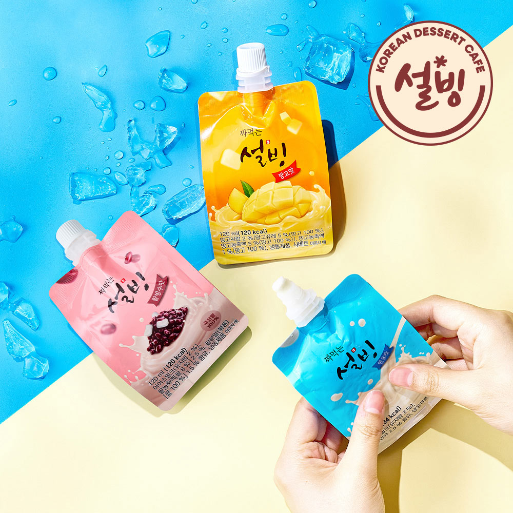 (3+3+3) 설빙 짜먹는 아이스 팥빙수 망고 연유 - 메인 이미지