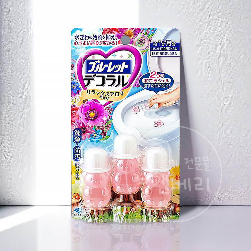 고바야시 데코라루 꽃모양 변기 세정제 릴랙스아로마향 - 상품 이미지