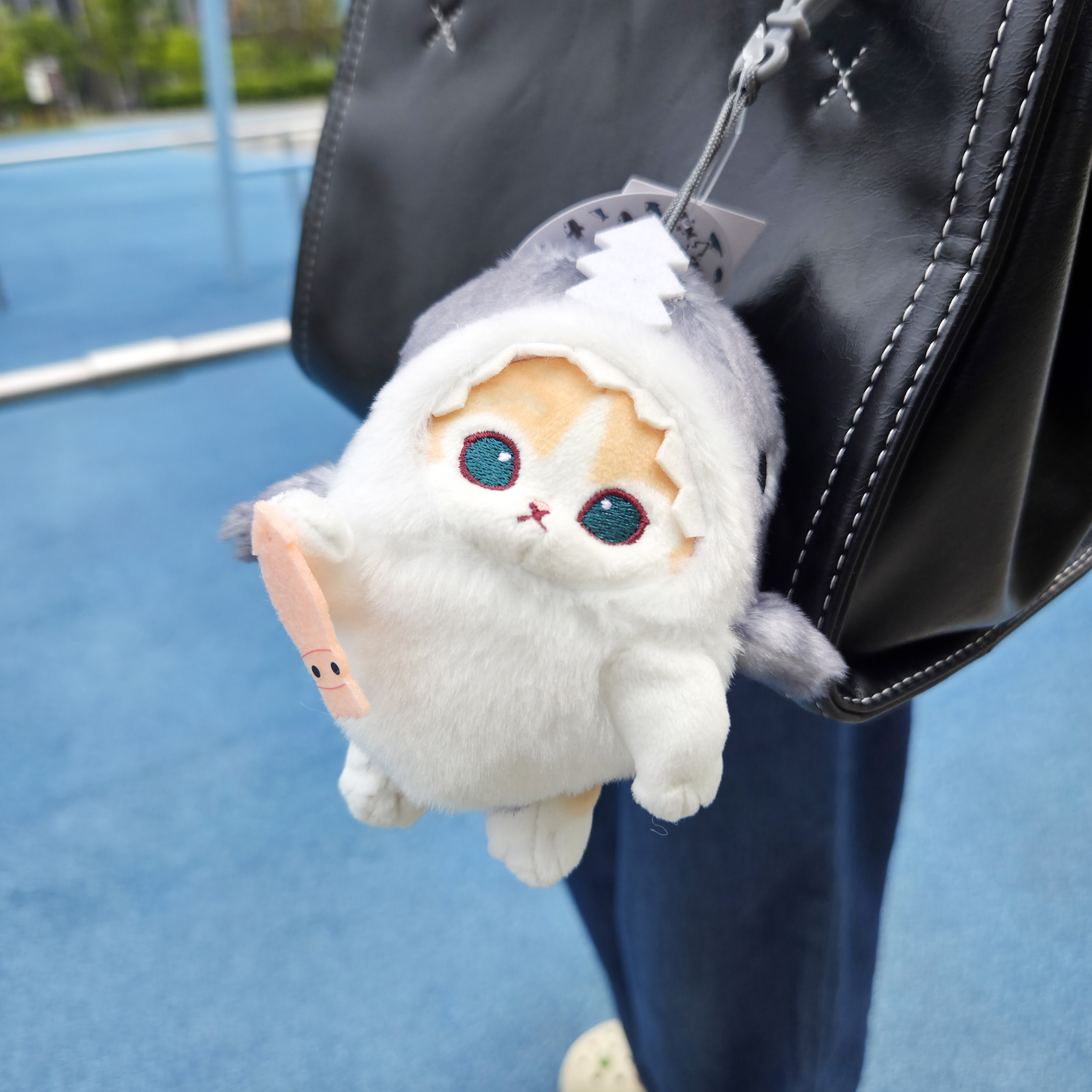 모프샌드 모후샌드 고양이 인형 키링 키홀더 상어 코스튬 크림냥 이미지 6