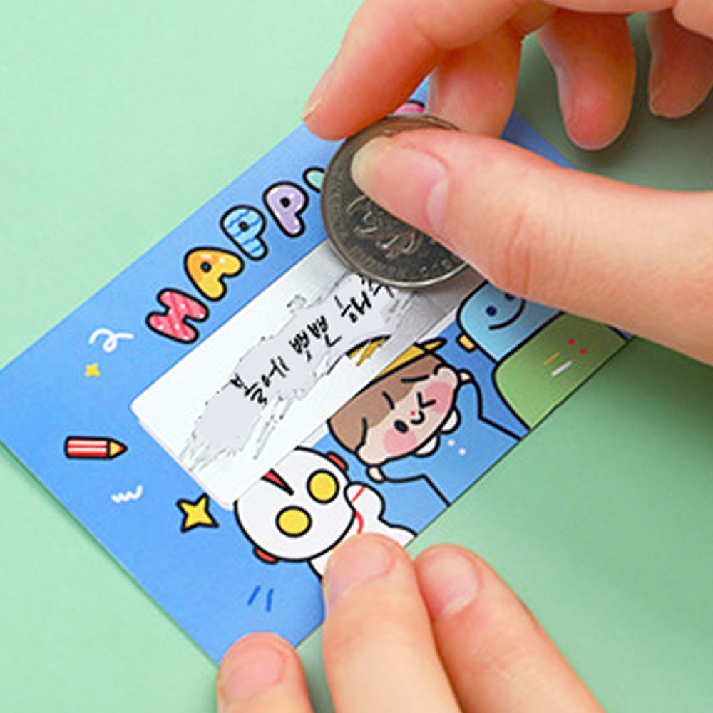 [20장세트] 스크래치 복권 카드 긁는 복권 만들기 이벤트 경품 응모 쿠폰 제작 - 상세 이미지 2