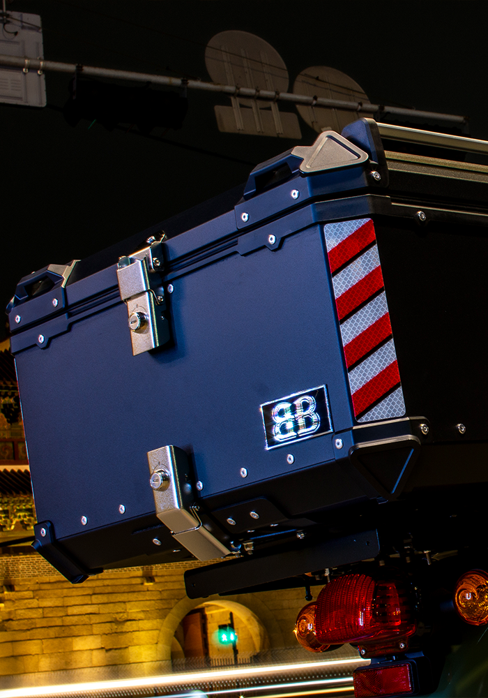 벤시 오토바이 알루미늄 탑박스 배달통 배달가방 오토바이용품 배달용품 검정 22L 이미지 3