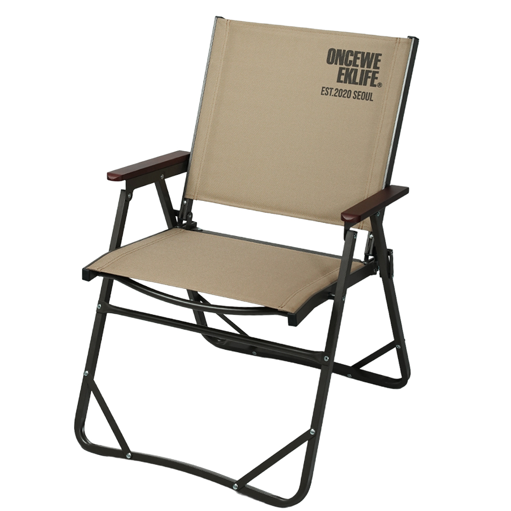 원스위크라이프 컴피 폴딩 체어 1+1 L, 베이지, 1개