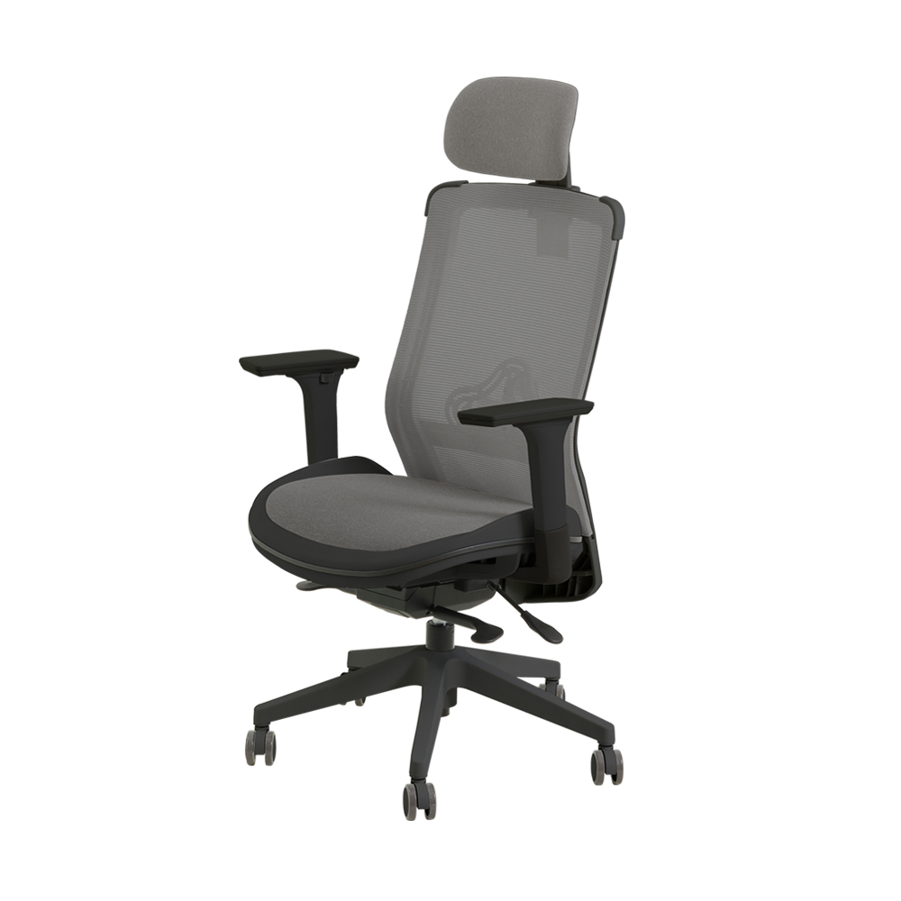 피치트렌디 S300 사무용 의자 사무실 편한 컴퓨터 학생 책상 의자 블랙-그레이