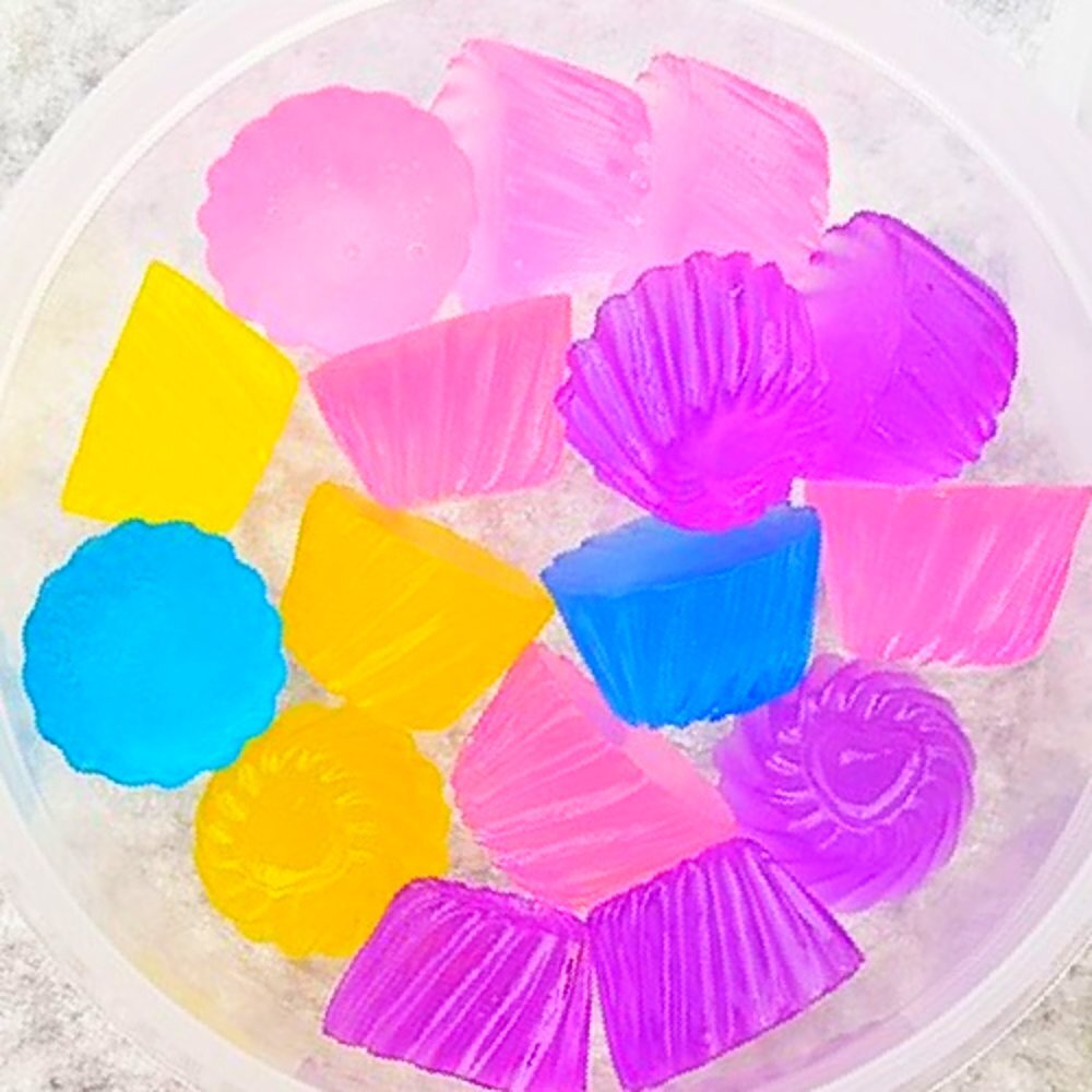 슬라임꾸미기용 머핀컵슬라임파츠 파스텔혼합 19개입 약30g