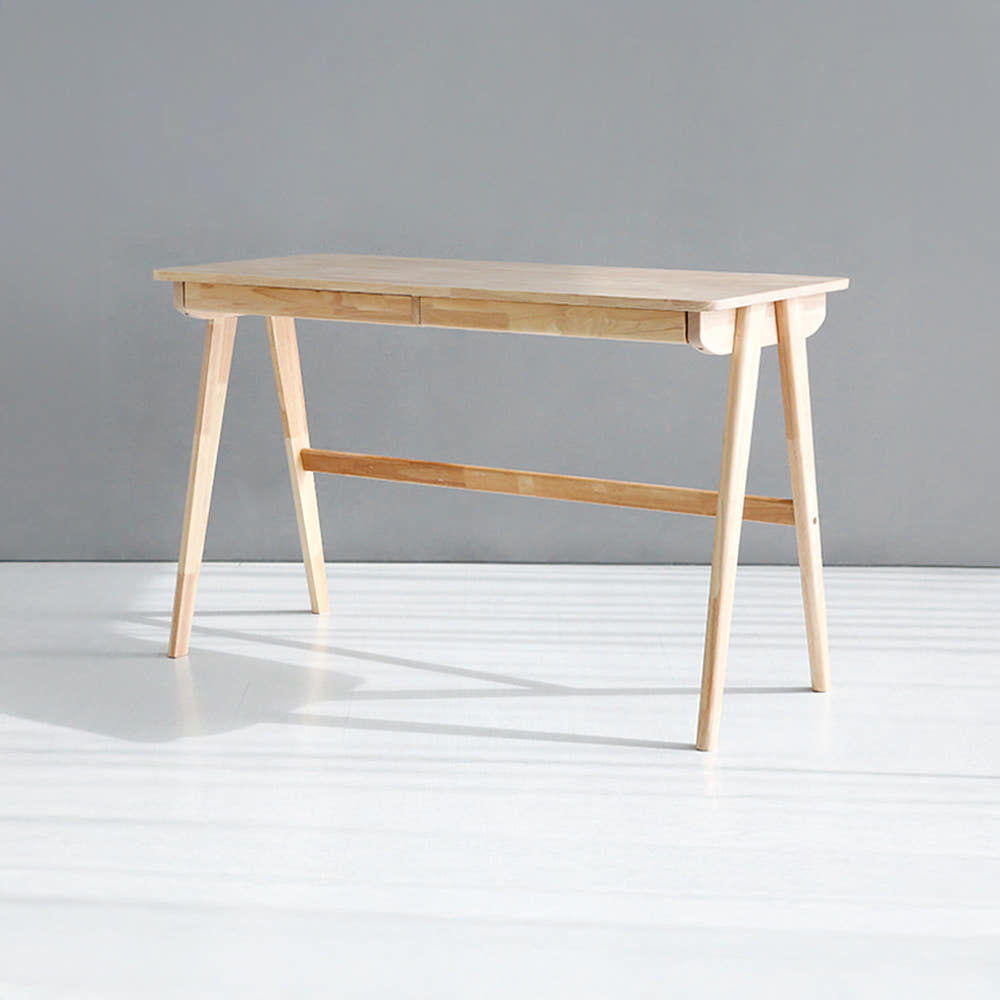 ENITO 원목책상 12055 고무나무 1200x550mm, 내추럴 이미지 7