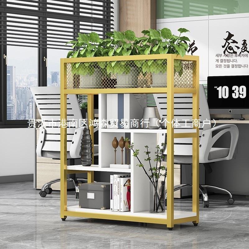 진열장 낮은파티션 선반 칸막이 장식장 공간분리 책장 100x29x110cm 연호두블랙프레임 B - 상세 이미지 2