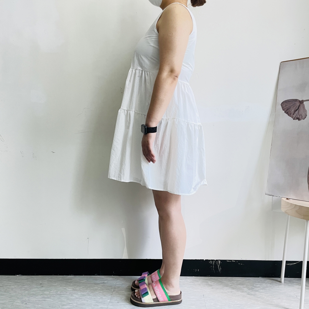 바스락원피스 캉캉 키작녀 아노락 나시 미니 원피스 이미지 8