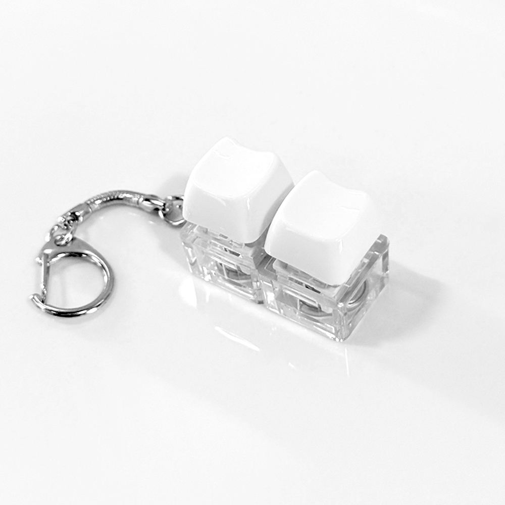 키캡키링 고양이 MAO 귀여운 열쇠고리 굿즈 제작 커스텀 화이트 키보드키링 led