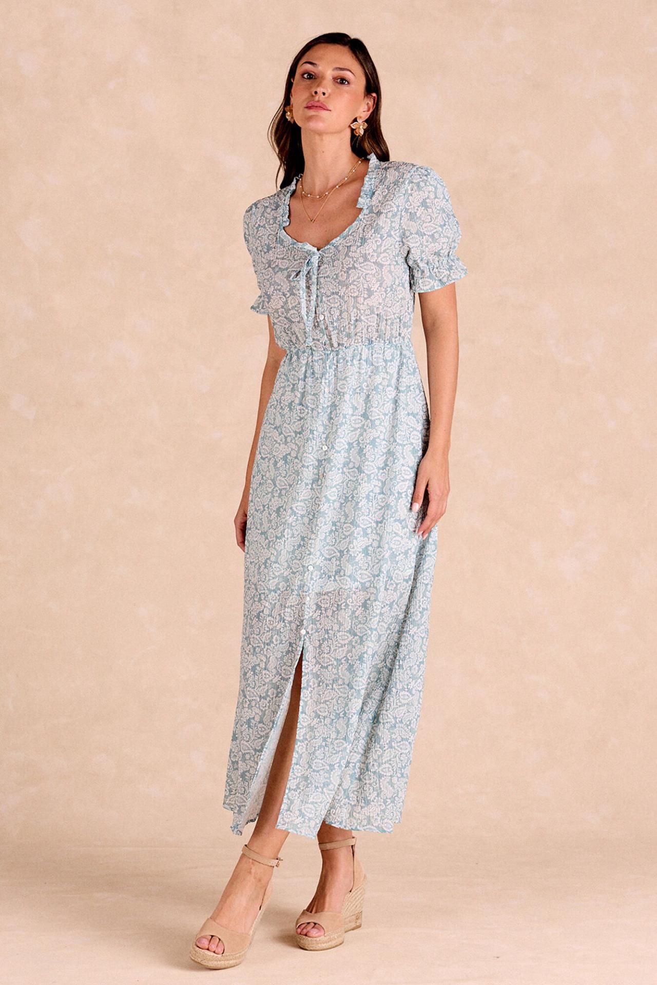 폴린에무아 유칼립투스 롱 원피스 6449452 AZUL