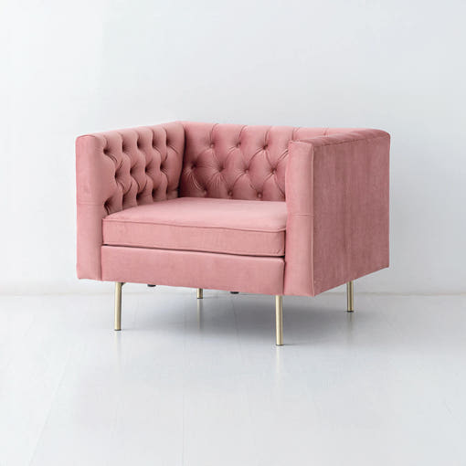 네르센 벨벳소파 1인 핑크 대표 이미지