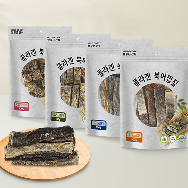 헬로도기 콜라겐북어껍질 강아지황태 보양식 소형견 대형견 간식 바형, 100g, 1개 - 상세 이미지 3