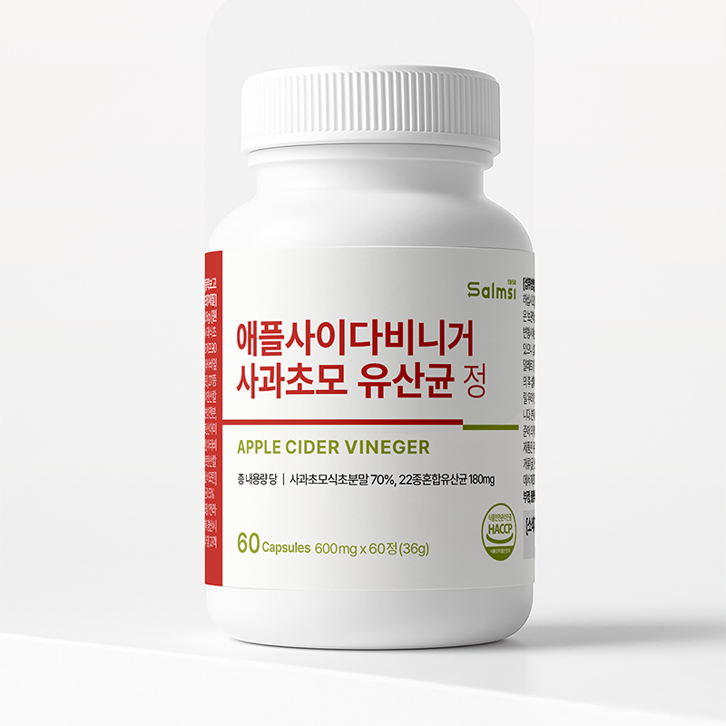 애사비 애플사이다비니거 사과초모 유산균 60정 치커리 와사비잎 비타민 미네랄 x 2개 - 상세 이미지 3
