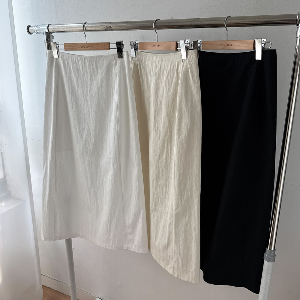 H라인롱스커트 화이트롱스커트 이미지 8