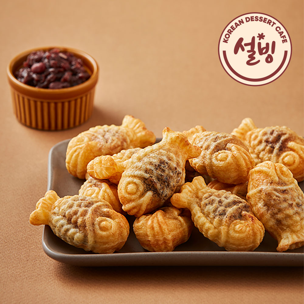 설빙 한입쏙 붕어빵 팥 375g x 2팩 - 상품 이미지