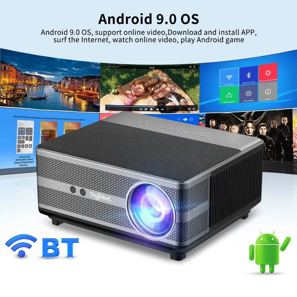 빔프로젝터 21000루멘 LED 4K 스마트 오토포커스 안드로이드 홈시어터 - 상세 이미지 2