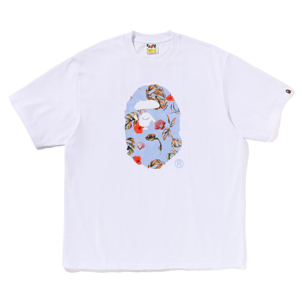 베이프 반팔티 VACATION PATTERN APE HEAD RELAXED FIT TEE 1L30-110-335 - 메인 이미지