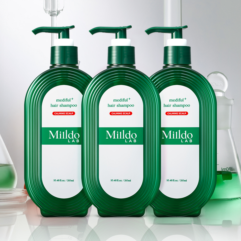 [밀도랩] 메디풀 헤어 샴푸 310ml 1+1+1 (3개) 뿌리강화 탈모완화 저자극샴푸 - 상품 이미지