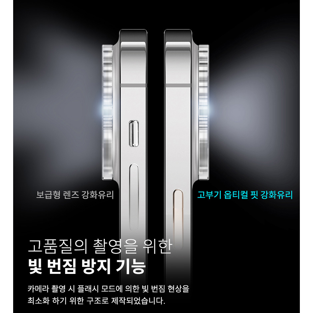고부기 카메라 렌즈 보호필름 일체형 강화유리 기본타입(테두리) 아이폰15-15 플러스 공용, 2매입 - 상세 이미지 3
