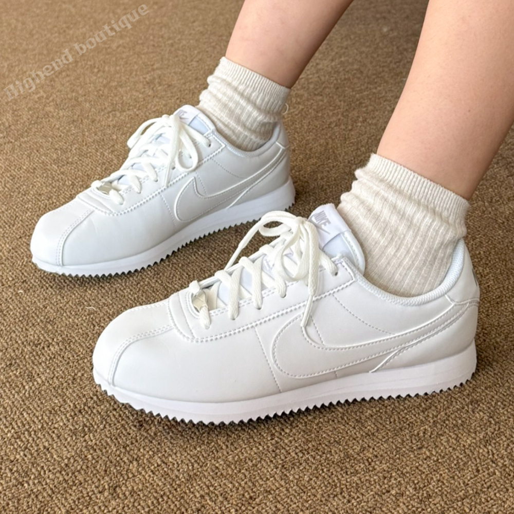 나이키 코르테즈 여성 가죽 단화 신발 여성스니커즈 화이트, 235
