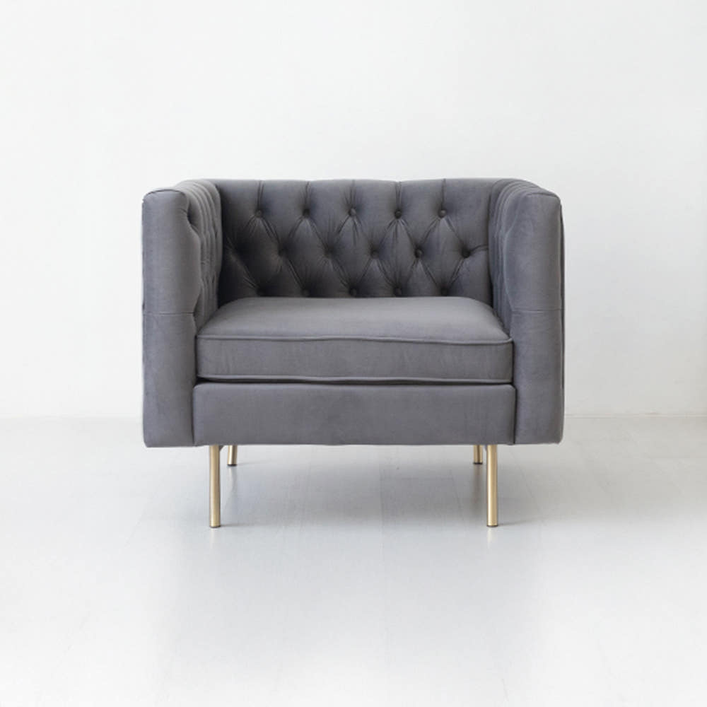 네르센 벨벳소파 1인 HN022B 핑크 6513.6896, 1인용