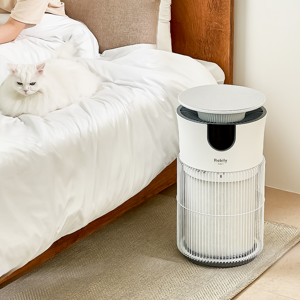 라빌리 펫 전용 공기청정기 반려동물 냄새 털 제거 HEPA 3단계 필터 UVC 살균 음이온
