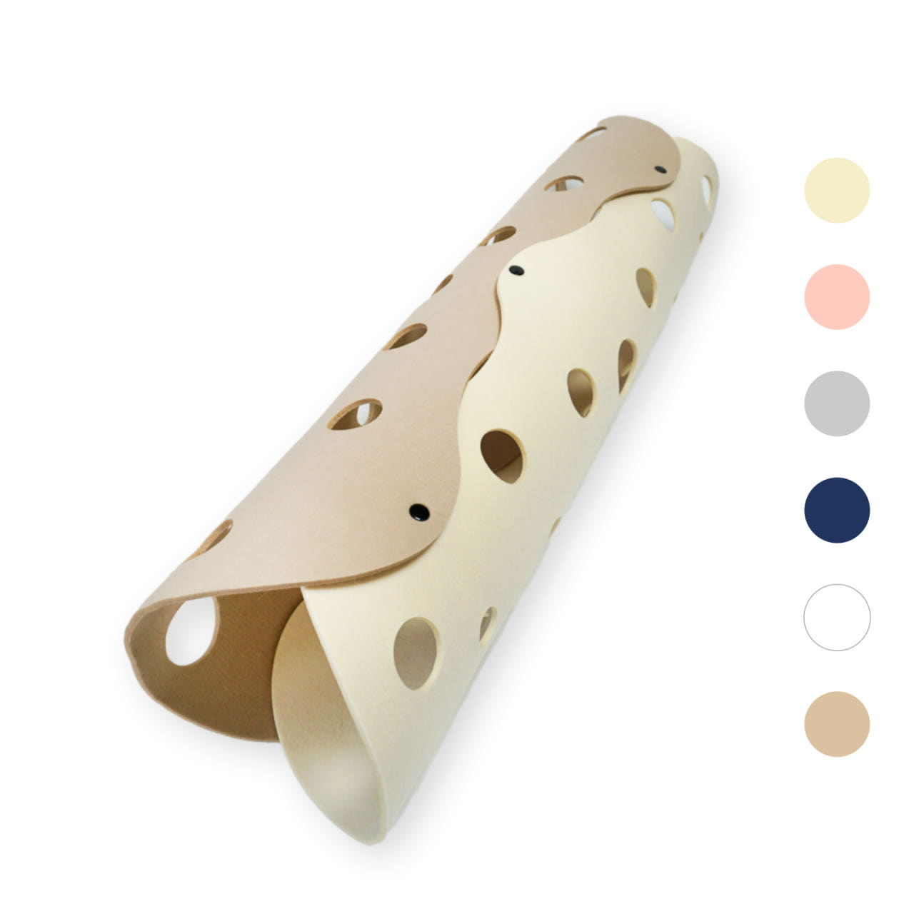 캣튜디오 고양이터널 숨숨집 펠트 대형 치즈 터널 오리지널 크림치즈 제품 이미지