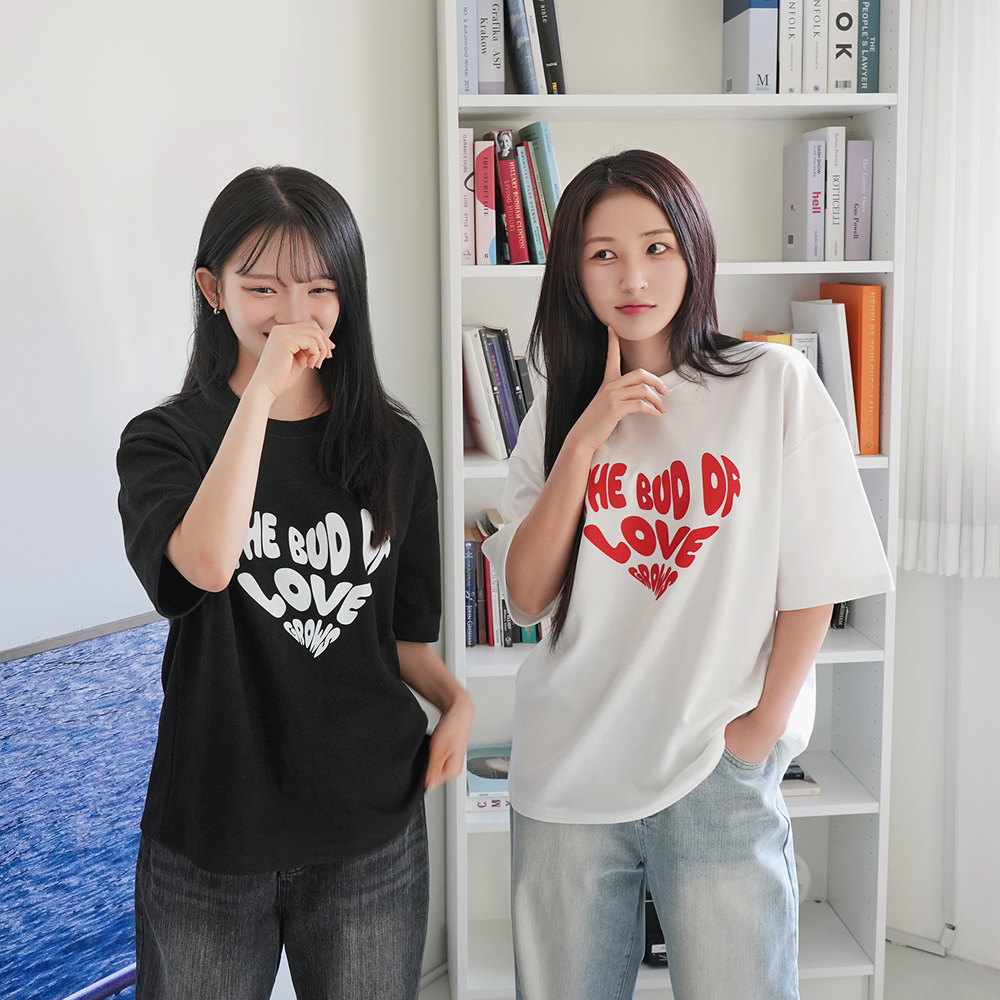 키키코 주니어옷 레터링 오버핏 반팔 티셔츠 여아 걸스 중학생 초등 고학년 여름 크롭 스쿨룩 - 상세 이미지 2
