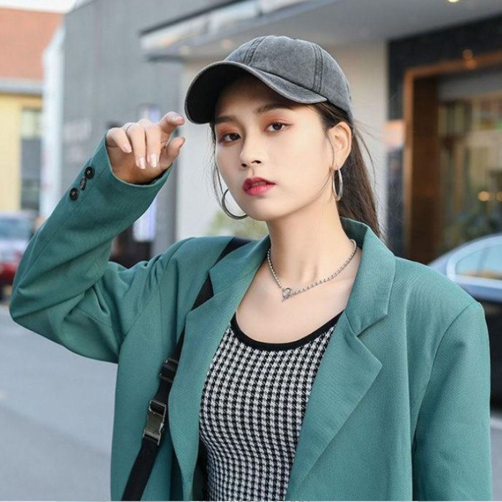 포니테일 볼캡 캡모자 빈티지볼캡 데님모자 야구 대두 여자 - 상세 이미지 3