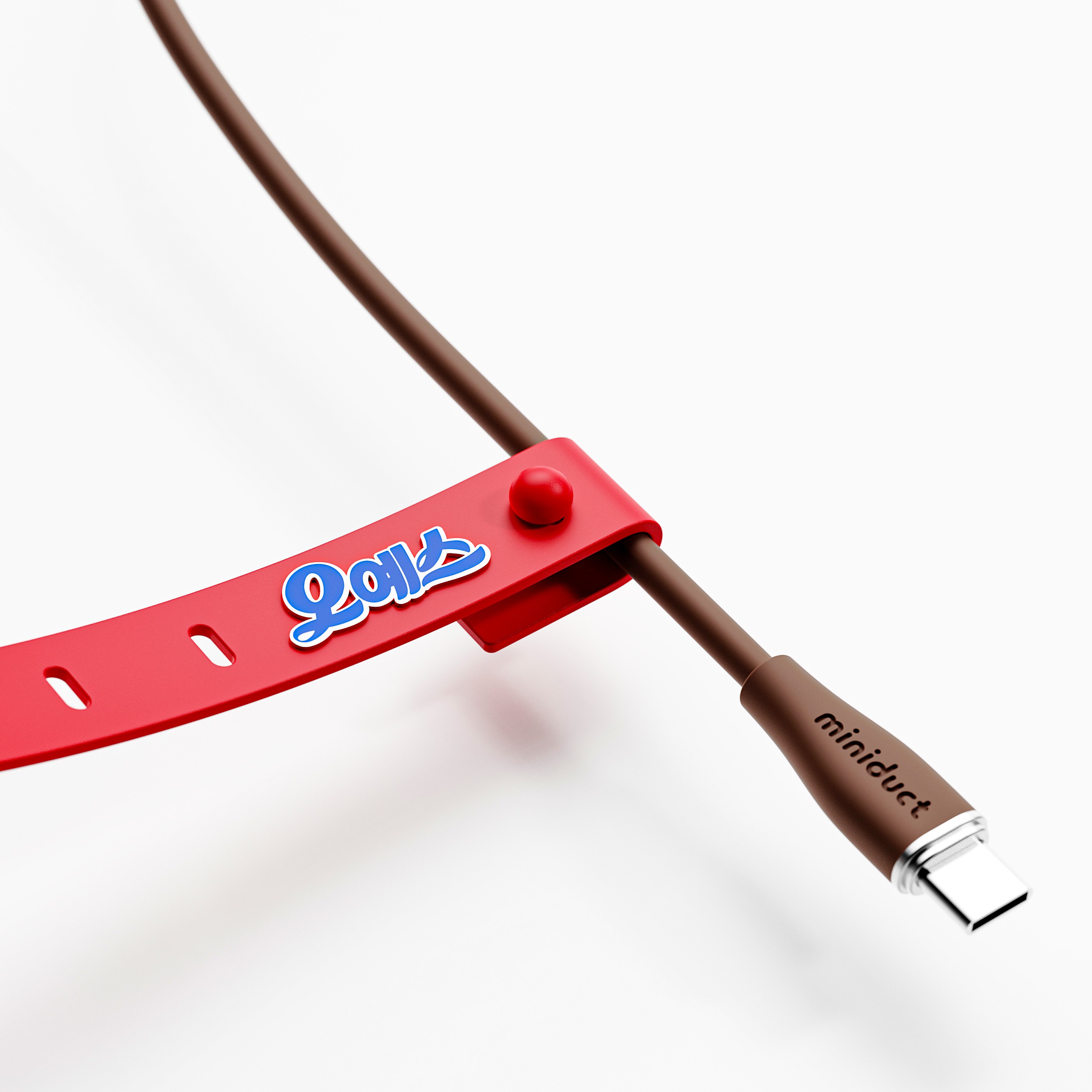 미니덕트 오예스 맥세이프 보조배터리 8000mAh, 초코브라운