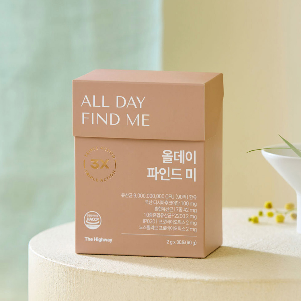 올데이 파인드 미 구강 장 뇌 특허 유산균 후코이단 노스릴리브 프로바이오틱스 (30포)