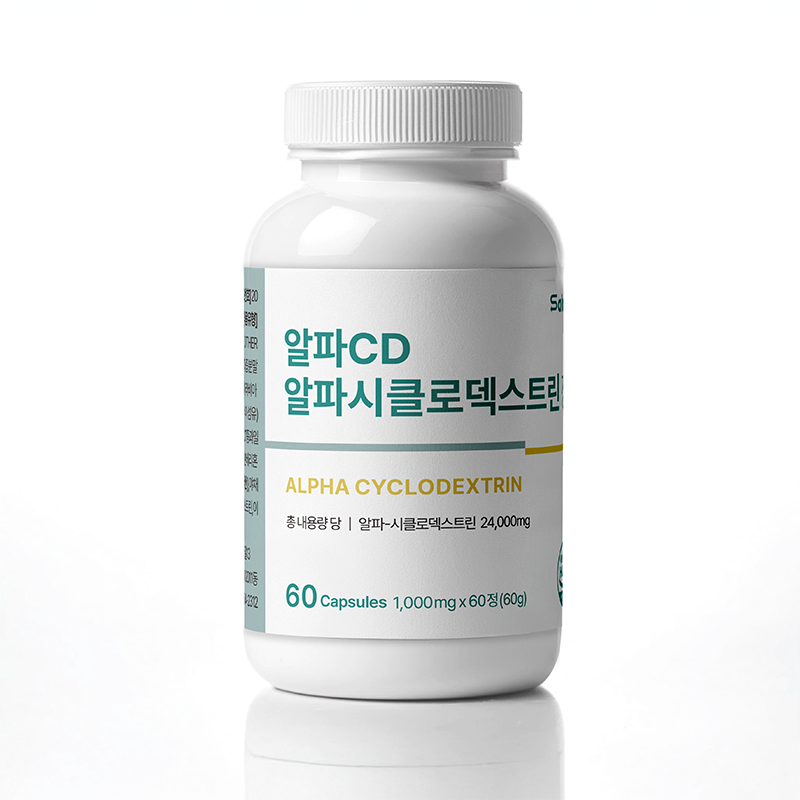 알파CD 알파시클로덱스트린 1000mg x 60정 레몬과즙 치커리 야채혼합 정제타입 - 메인 이미지