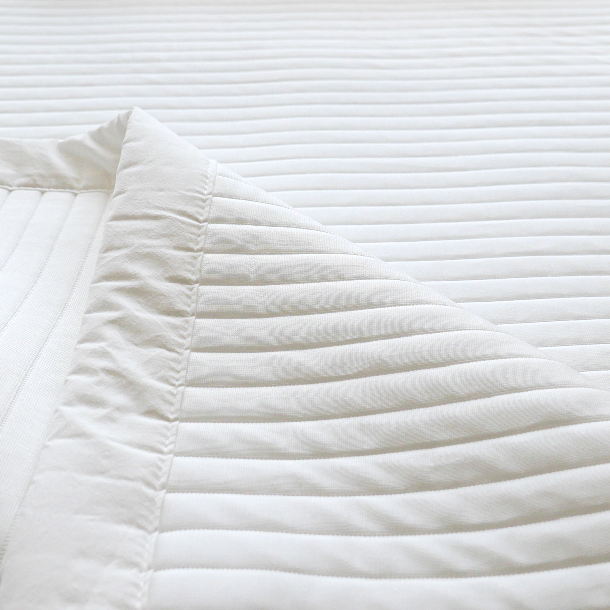 (1+1) 휴비스 듀라론 여름패드 냉감패드 고정밴드 화이트, (Q) 160x210