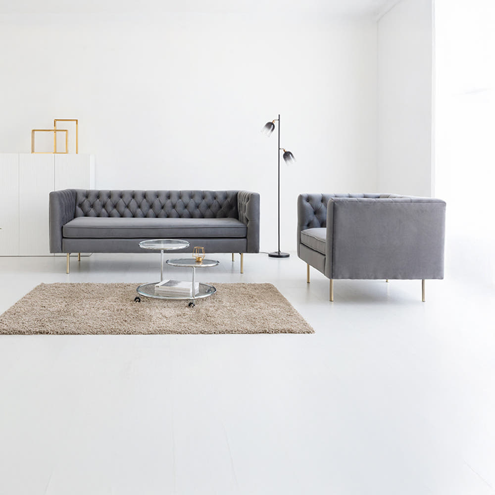 네르센 벨벳소파 1인 HN022B 핑크 6513.6896, 1인용