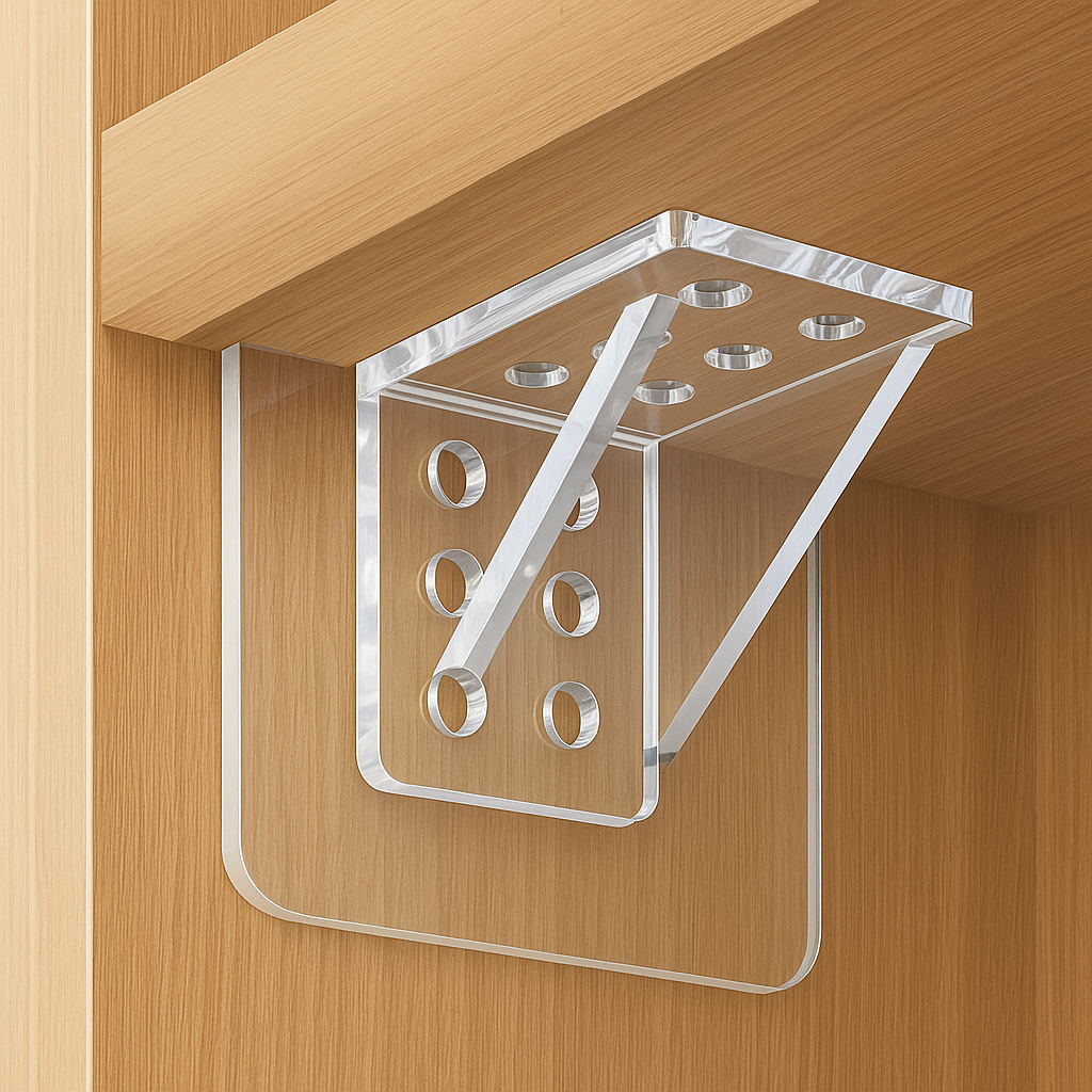 무타공 선반 브라켓 지지대 접착식 벽선반 고정 받침대 6X6CM