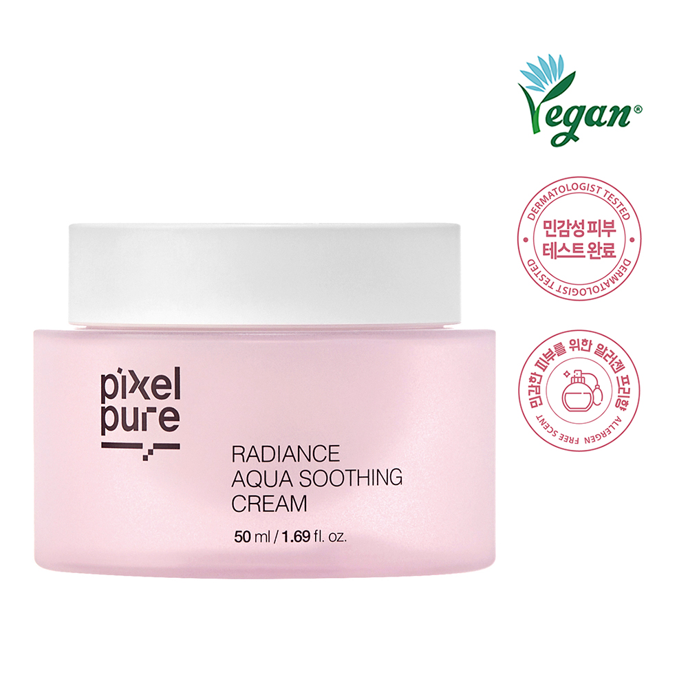 픽셀퓨어 래디언스 아쿠아 수딩 크림 젤크림 속건조 끈적임없는 50ml, 1개 - 상세 이미지 2