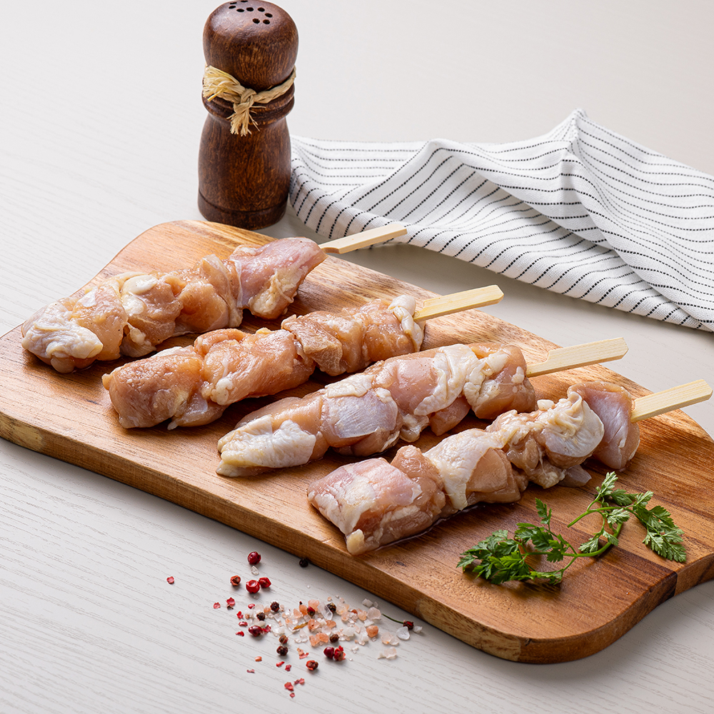 고급진 순살 닭꼬치 740g 바베큐소스 포함 (냉동)