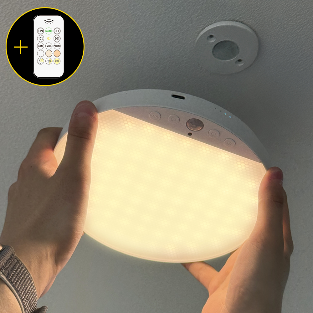 원형 대용량 센서등 LED 무타공 무선 천장 현관 충전식 파카이라이트 제품 이미지