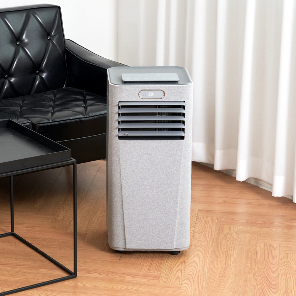 롯데 미니 에어컨 작은방 가정용 소형 이동식 실외기 없는 일체형 원룸 간편설치 창문 가림막