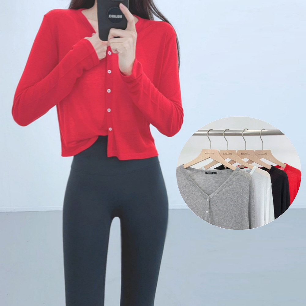 시스루 텐셀 크롭 얇은 루즈핏 니트 여름 여성 가디건