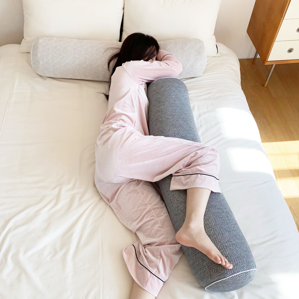 리브숨 코지 헤링본 누빔 먼지없는 바디필로우 커버 + 솜포함 - 상세 이미지 3
