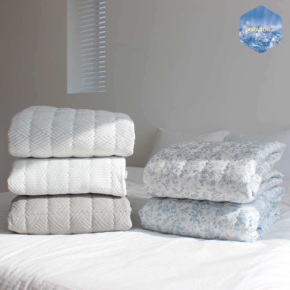듀라론 냉감 여름 패드 침대 매트리스 누빔 패드 고정 밴드 미끄럼 방지 SS