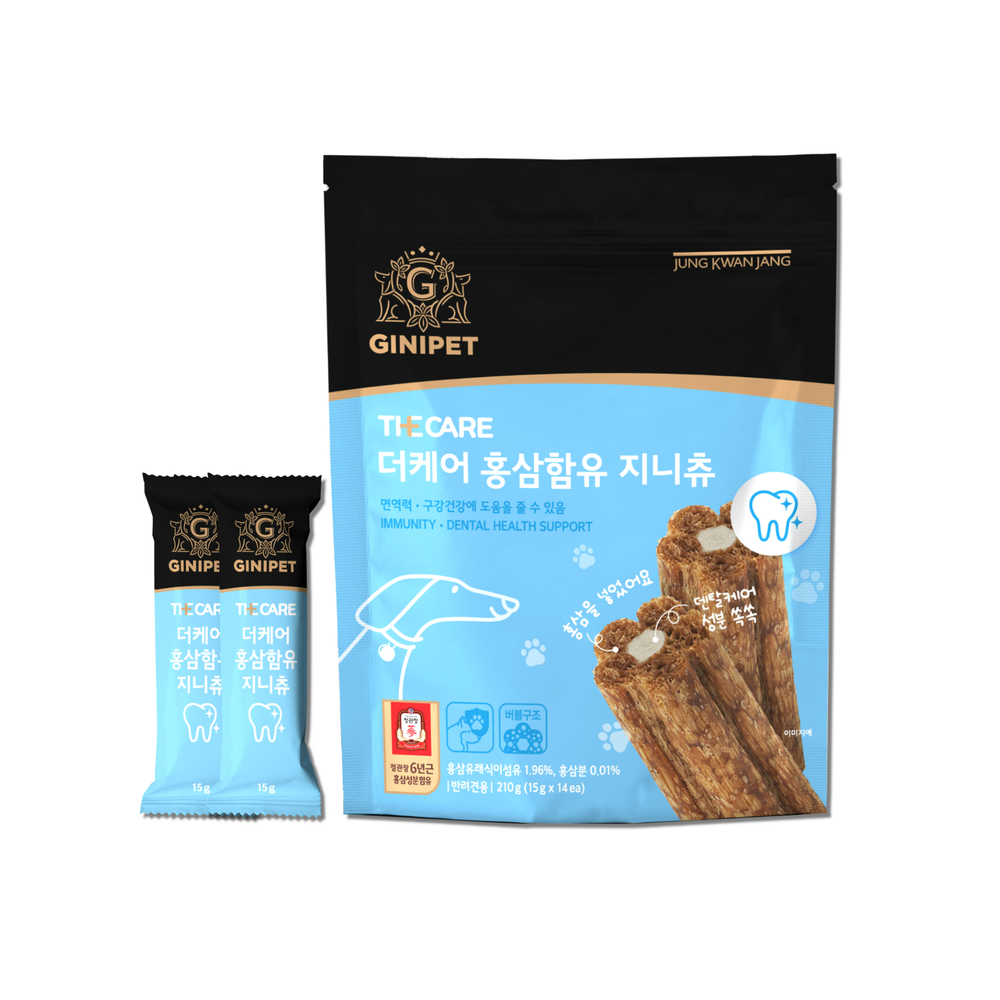 더케어 홍삼함유 지니츄 구강 건강 강아지 영양제 펫껌 개껌 15g, 14개 이미지 2