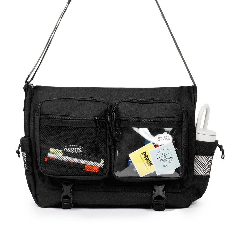 Ghost Pocket messenger bag(Black / Ivory) 유스메신저백 - 상세 이미지 3