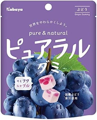 카바야 퓨어럴 구미 포도 맛 8개세트 일본 구미 젤리