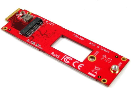 [해외]Ableconn E1S-DT156 NVMe M.2 SSD-EDSFF E1. S어댑터 레드 묶음배송가능