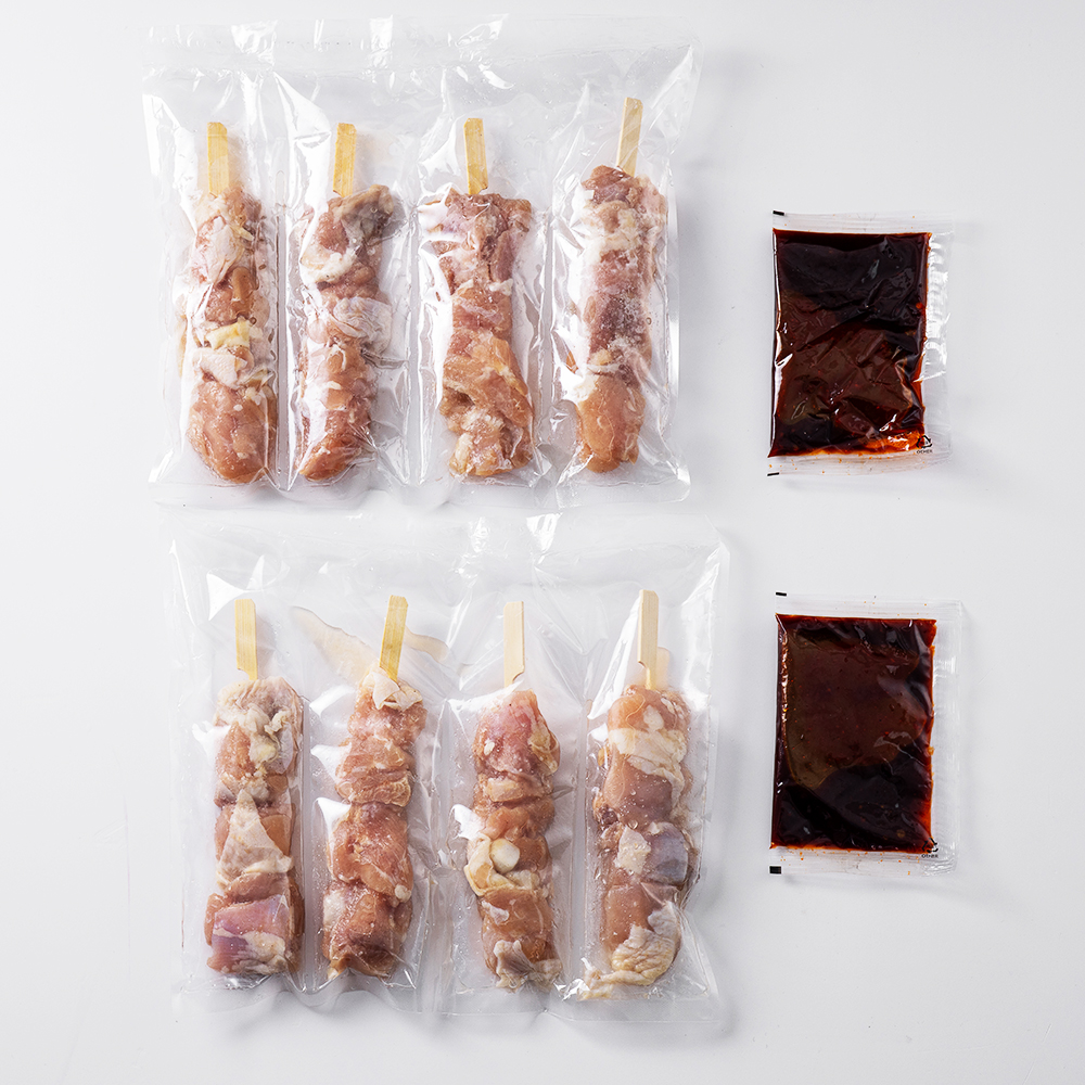 고급진 순살 닭꼬치 740g 바베큐소스 포함 (냉동)