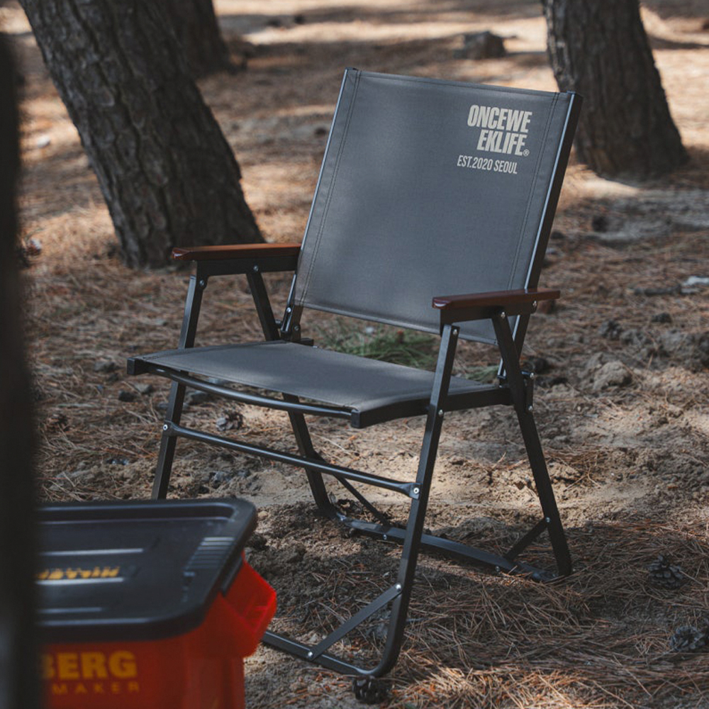 원스위크라이프 컴피 폴딩 체어 1+1 L, 카키, 1개