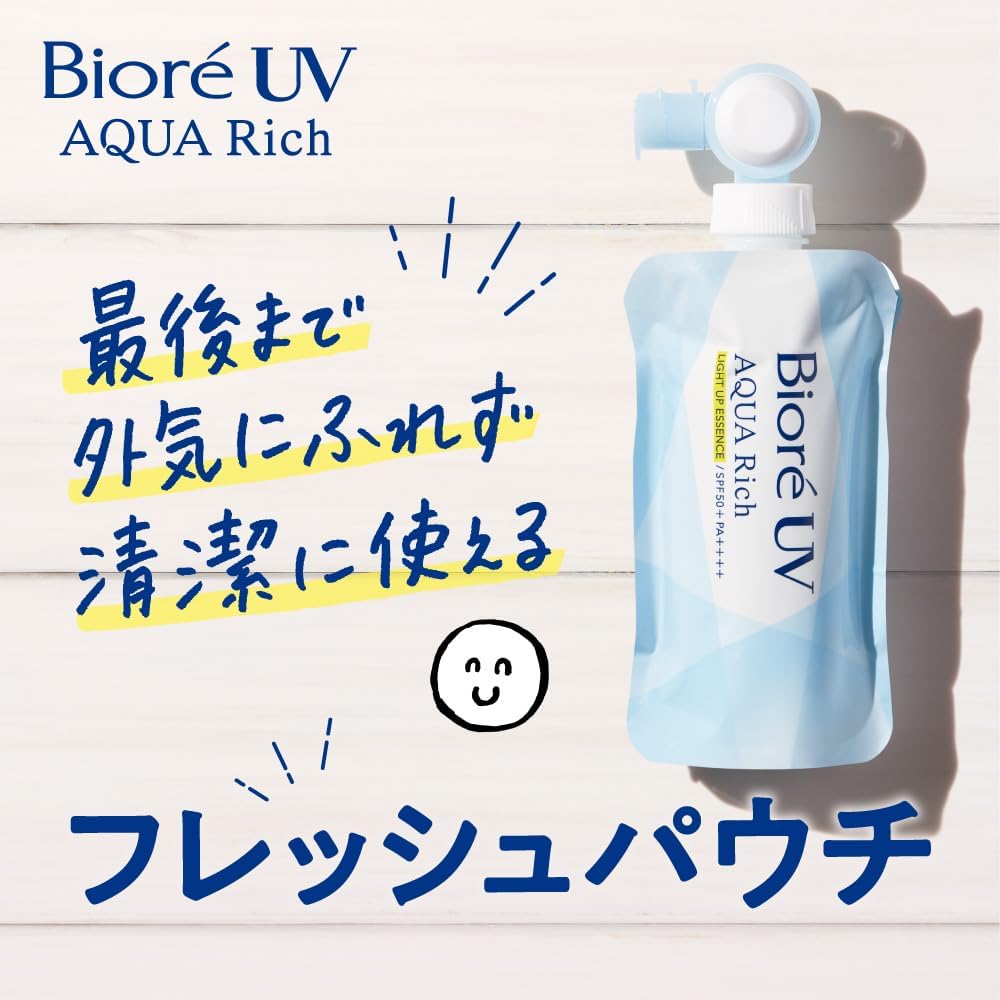 비오레 아쿠아리치 라이트업 에센스 선크림 프레시파우치 120g