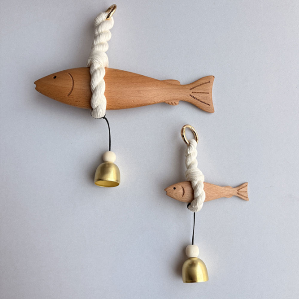 액막이 명태 우드 도어벨 풍경 개업 이사 선물 S